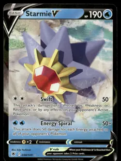 Pokemon Cards Starmie V 030/189 Astral Radiance Holo V Rare LP *2 - Image 1