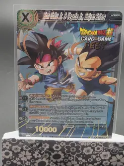 Son Goku Jr & Vegeta Jr Saiyan Scions Foil Dragon Ball Super Card Game FEST Gold - Image 1