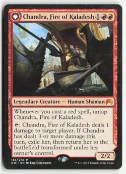 MTG - Chandra, Fire of Kaladesh // Chandra, Roaring Flame #135 - Regular - ORI M - Image 2