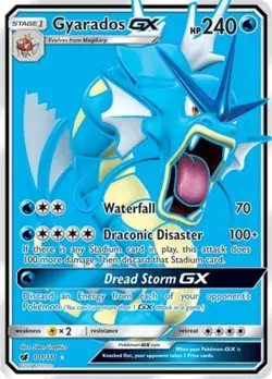 Gyarados GX (Full Art, #101/111) - Holofoil SM - Crimson Invasion HP Pokemon - Image 1