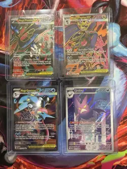Pokemon Chaos Rising Lot, Mega Greninja Ex, Dragalge, Floette Ex, & Crobar NM - Image 1