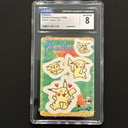 Japanese Pokemon Bandai Sealdass 1998 Stitch Touch #05 Pikachu - Image 1