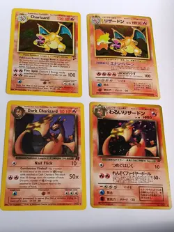 Pokemon TCG Charizard Holo 4/130 Base Set 2 + Dark Charizard 21/82 Lot (4) - Image 1