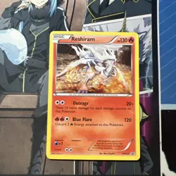 Pokemon Reshiram - BW23 Holo Black Star Promo English Black and White Pokemon HP - Image 1