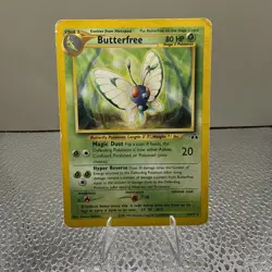 Butterfree 19/75 Rare Neo Discovery Pokemon Unlimited Heavily Played - Image 1