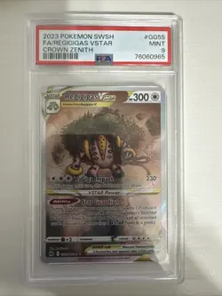 PSA 9 MINT Pokemon SWSH Crown Zenith – Regigigas VSTAR #GG55 [Full Art] - Image 1