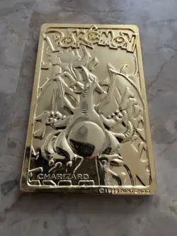 1999 Burger King Pokemon Charizard Nintendo 23K Gold Plated Trading Card - Image 1