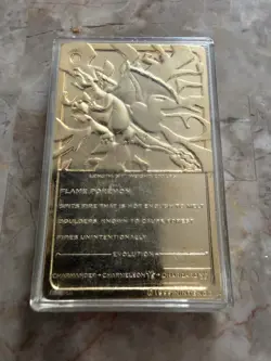 1999 Burger King Pokemon Charizard Nintendo 23K Gold Plated Trading Card - Image 3