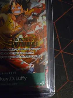 Monkey.D.Luffy P-135 Pre Release Winner Promo Card (SEALED) One Piece TCG - Image 2