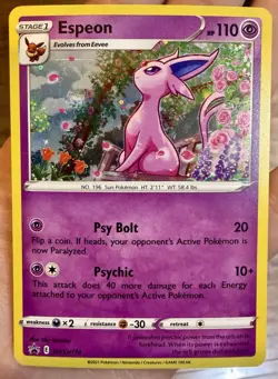 Espeon - SWSH174 - Pokemon Sword & Shield Promo Ultra Rare Holo Card LP - Image 1