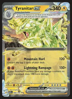 SV03: Obsidian Flames Tyranitar ex #066/197 Pokemon Card - Image 1