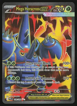 ME02: Phantasmal Flames Mega Heracross ex #108/094 Pokemon Card - Image 1