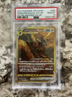 PSA 10 Origin Dialga VSTAR UR 260/172 s12a Japanese Pokemon Card Vstar Universe - Image 1