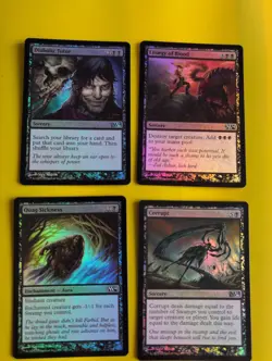 FOIL. Diabolic tutor,liturgy of blood,corrupt, quag sickness MTG Card.. M14 - Image 2