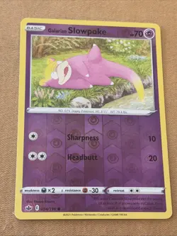 Galarian Slowpoke 54/198 Pokemon Card Chilling Reign Reverse Holo - Image 1