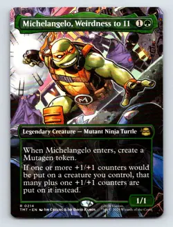 Michelangelo, Weirdness to 11 (Borderless) R Teenage Mutant Ninja Turtles 214 NM - Image 1