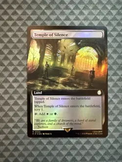 MTG Temple of Silence #0524 Foil Extended Art R Universes Beyond: Fallout (PIP) - Image 1