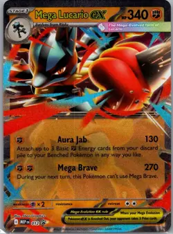 Mega Lucario ex 012 Holo Promo ME: Mega Evolution Promo Pokemon Lightly Played - Image 1