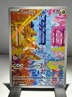Pokemon TCG Deerling 165/162 Temporal Forces Illustration Rare Holo EN - Image 1
