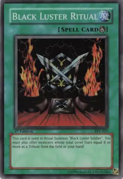 Yugioh Black Luster Ritual SYE-025 Super Rare 1st Edition NM - Image 1