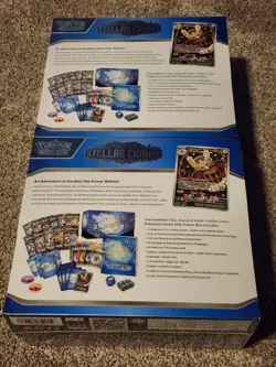 Pokemon TCG Stellar Crown POKEMON CENTER Elite Trainer Box ETB SEALED (LOT OF 2) - Image 2