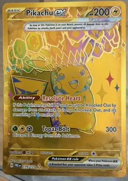 Pokemon Pikachu ex 179/131 SV Prismatic Evolutions Hyper Rare Full Art perfect!! - Image 1