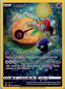 Pokemon TCG Lunatone GG11/159 Crown Zenith Holo NM - Image 1
