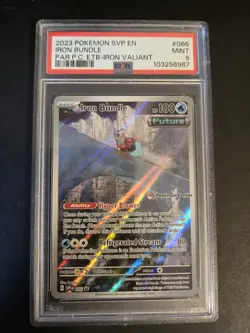 2023 Pokemon Center Iron Bundle 066 Promo PSA 9 MINT - Image 1