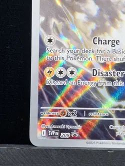 Thundurus SVP209 Black Star Promo Black Bolt Pokemon Center Stamped Near Mint - Image 5