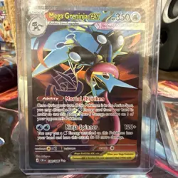 Pokemon Mega Greninja ex 100/086 Ultra Rare ME04: Chaos Rising Pokemon Near Mint - Image 1