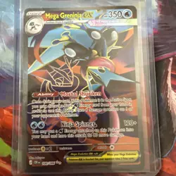 Pokemon Mega Greninja ex 100/086 Ultra Rare ME04: Chaos Rising Pokemon Near Mint - Image 2