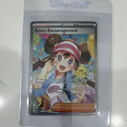 Pokemon TCG Rosa's Encouragement 236/236 Cosmic Eclipse Full Art Holo UR EN 2019 - Image 3