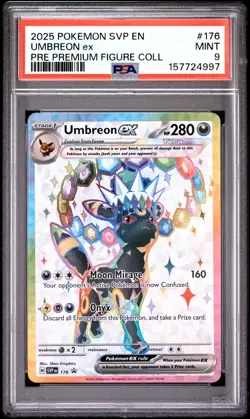 2025 Pokemon Svp En-Sv Black Star Promo #176 Umbreon Ex PSA9 - Image 1