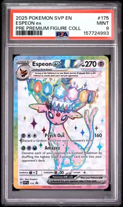 2025 Pokemon Svp En-Sv Black Star Promo #175 Espeon Ex PSA9 - Image 1