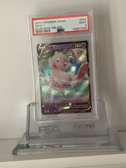 PSA 9 2020 Pokemon Sword & Shield Darkness Ablaze 069 Mew V - Image 1