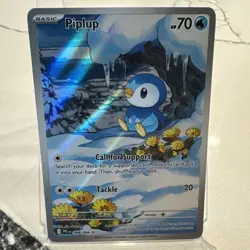 Piplup 098/094 Illustration Rare ME: Phantasmal Flames Pokemon TCG NM - Image 1