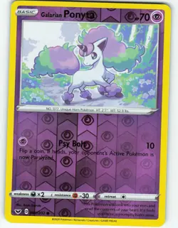 Galarian Ponyta - Reverse Holo - 81/202 Sword & Shield - Pokemon TCG - 2020 - Image 1