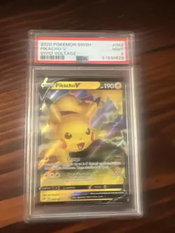 2020 Pokemon SWSH Pikachu V Vivid Voltage PSA 9 - Image 1