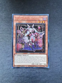 YuGiOh Maliss P White Rabbit MP25 - Misprint No Name No Imprint 1st Ed Near Mint - Image 1