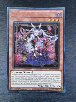 YuGiOh Maliss P White Rabbit MP25 - Misprint No Name No Imprint 1st Ed Near Mint - Image 2