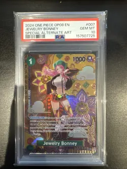One Piece Card Game SP Alternative Art ST02-007 Jewelry Bonney PSA 10 English - Image 1