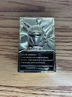 Pikachu 1999 Pokemon 23K Gold-Plated Burger King Nintendo Promo Trading Card - Image 4
