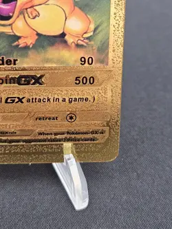 Gold Foil Pokemon Charmander, Charmeleon, & Charizard GX Card HP 450 2020 - Image 4