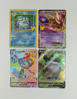Pokemon TCG Cards Blastoise Holo Mewtwo Ex Celebrations VMAX NM Pokemon Card Lot - Image 1