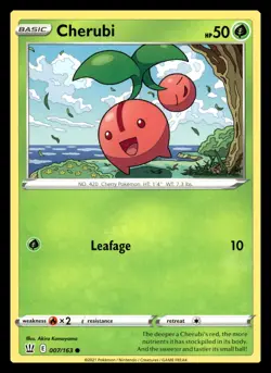 Cherubi Common 007/163 SWSH05: Battle Styles Pokemon Card - Image 1