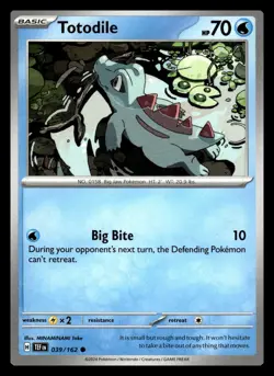 Totodile Common 039/162 SV05: Temporal Forces Pokemon Card - Image 1