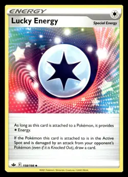 Lucky Energy Uncommon 158/198 SWSH06: Chilling Reign Pokemon Card - Image 1