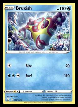 Bruxish Uncommon 043/163 SWSH05: Battle Styles Pokemon Card - Image 1