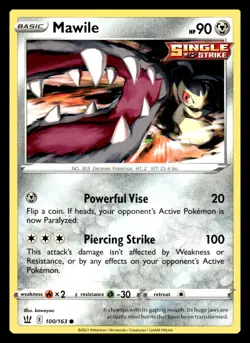 Mawile Common 100/163 SWSH05: Battle Styles Pokemon Card - Image 1