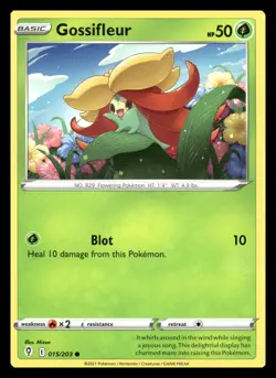 Gossifleur Common 015/203 SWSH07: Evolving Skies Pokemon Card - Image 1